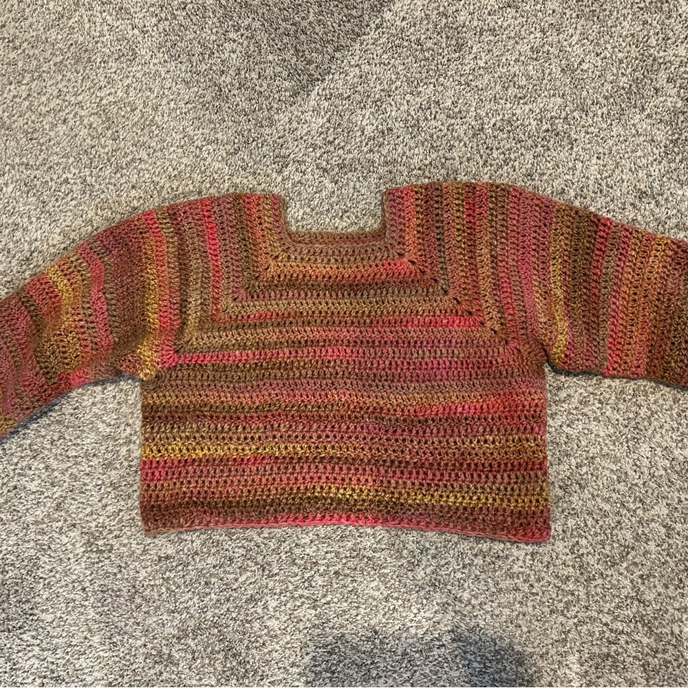 Multicolor Handmade Crochet Women's Sweater